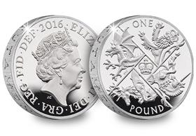 UK 2016 Last Round Pound Silver £1 Coin