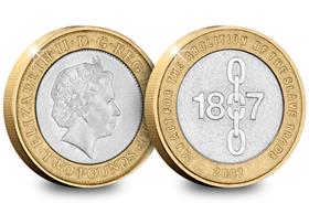 UK 2007 Slave Trade £2 coin