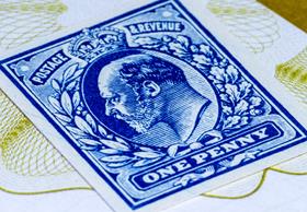 King Edward VII Penny Trial Stamp (watermarked)
