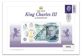 The New King Charles III £5 Banknote Cover