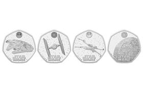 UK Star Wars Spacecraft BU 50p Collection