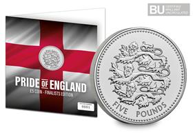 Pride of England Finalists £5 Display Card