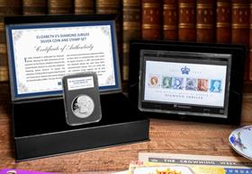 The Diamond Jubilee Silver Coin and Stamp Set