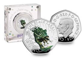 The UK 2024 Harry Potter and The Black Lake Silver Proof 50p Coin