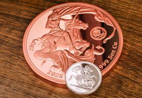 2025 St. George and the Dragon 5oz Copper Coin