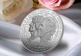 Charles & Camilla 20th Wedding Anniversary Silver Proof £5