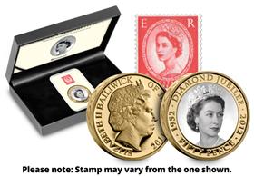 The QEII 'Wilding' Coin and Stamp Pair