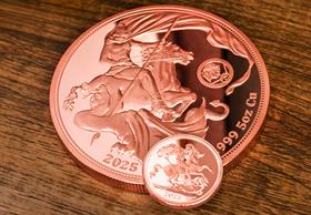 2025 St. George and the Dragon 5oz Copper Coin