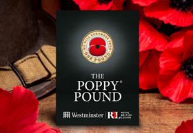 The RBL Poppy Pound BU Colour Coin