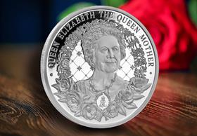 Queen Mother 125th Silver Proof £5 Coin