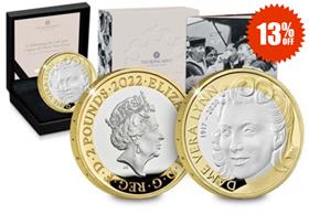 UK 2022 Dame Vera Lynn Silver Proof £2 Coin