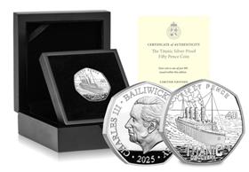 The 2025 Titanic Silver Proof 50p Coin