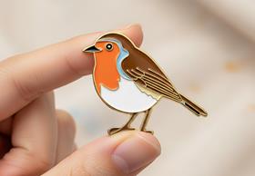 FREE Robin Pin Badge