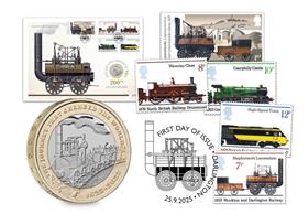 Steam Locomotive No.1 UK Coin and Stamp Cover