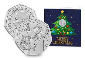 2025 UK The Snowman BU 50p Christmas Card