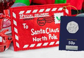 2025 Snowman BU 50p in Christmas Envelope