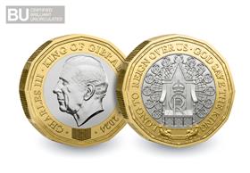 2024 Gibraltar 12-Sided CERTIFIED BU £1 Coin