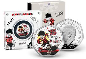 The UK 2026 Dennis the Menace Silver Proof 50p Coin