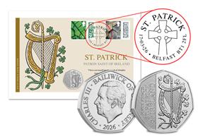 Saint Patrick's Day BU 50p Coin Cover