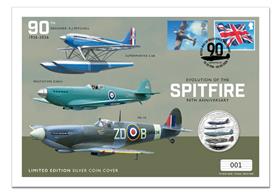The Spitfire 90th Anniversary Silver Proof £5 Coin Cover