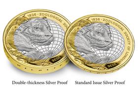 The UK 2026 200 Years of ZSL Silver Proof Piedfort £2 Coin