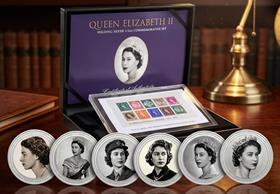 The Queen Elizabeth II Wilding Silver 1/2oz Commemorative Set