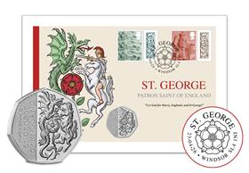 Saint George's Day BU 50p Coin Cover