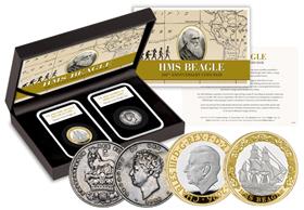 The HMS Beagle 200th Anniversary Coin Pair