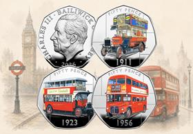 2026 British Buses Silver Proof 3-Coin 50p Set