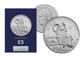 2027 UK Lunar Year of the Sheep CBU £5 Coin