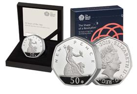 50 Years of the 50p Silver Proof Piedfort