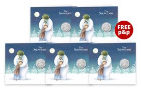 UK 2026 Snowman BU 50p Greetings Card Bundle
