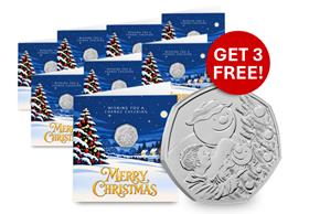 2026 The Snowman 50p Christmas Card Bundle x8