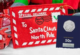 2026 UK The Snowman BU 50p Christmas Envelope