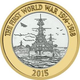 UK 2015 Royal Navy £2 Coin