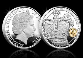 The Queen's 65th Coronation Anniversary Silver Five Pound Proof Coin