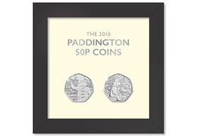 UK 2018 Paddington 50p Framed Set