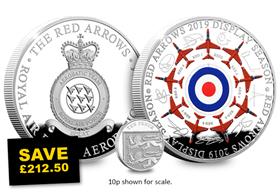 SAVE £212.50 - Red Arrows 2019 Signature 5oz Silver Commemorative