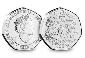 The 2020 Official Peter Pan BU 50p Coin