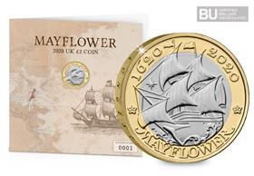 CC 2020 UK Mayflower £2 Display Card