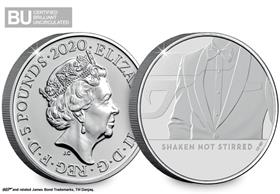 2020 UK James Bond CERTIFIED BU £5 Coin 3