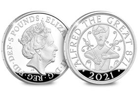 UK 2021 Alfred the Great £5 Silver Proof Coin