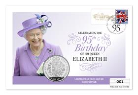 The Queen Elizabeth II 95th Silver Coin Cover