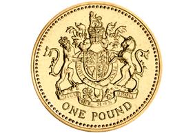 UK Royal Coat of Arms Circulation £1
