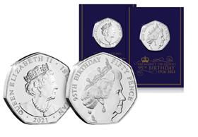 The Official Queen's 95th Birthday BU 50p Coin