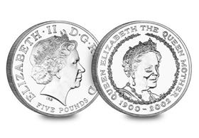 2002 Queen Mother Memorial £5