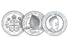 UK Queen Mother Crown Coin Trio
