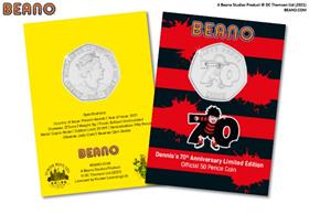 Dennis and Gnasher 70th Anniversary 50p Coin