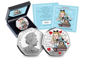 Alice Through the Looking-Glass Silver 50p