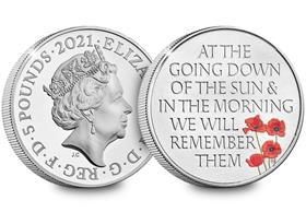 2021 UK Remembrance Day CERTIFIED BU £5